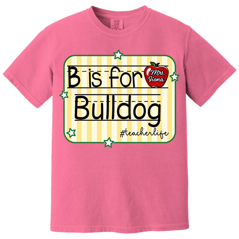 Personalized Retro Stripe School Mascot Custom Apple Name Teacher T-Shirt, Custom Gifts For Teacher Vr2 Nh00