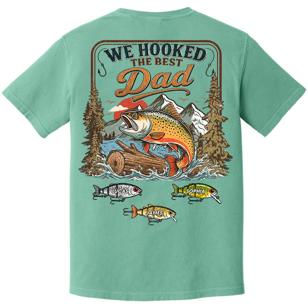 Personalized We Hooked The Best Dad T-Shirt – Personalized Fishing Grandpa Shirt Hv01