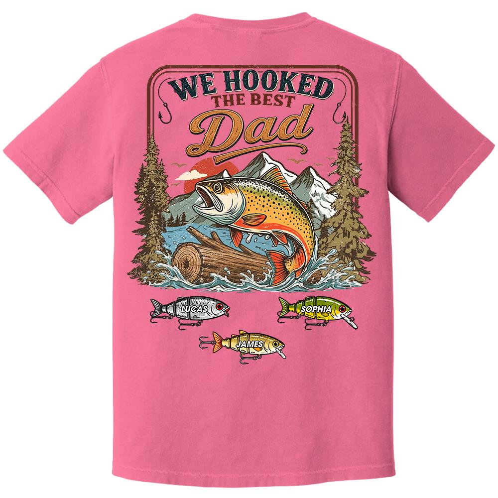 Personalized We Hooked The Best Dad T-Shirt – Personalized Fishing Grandpa Shirt Hv01