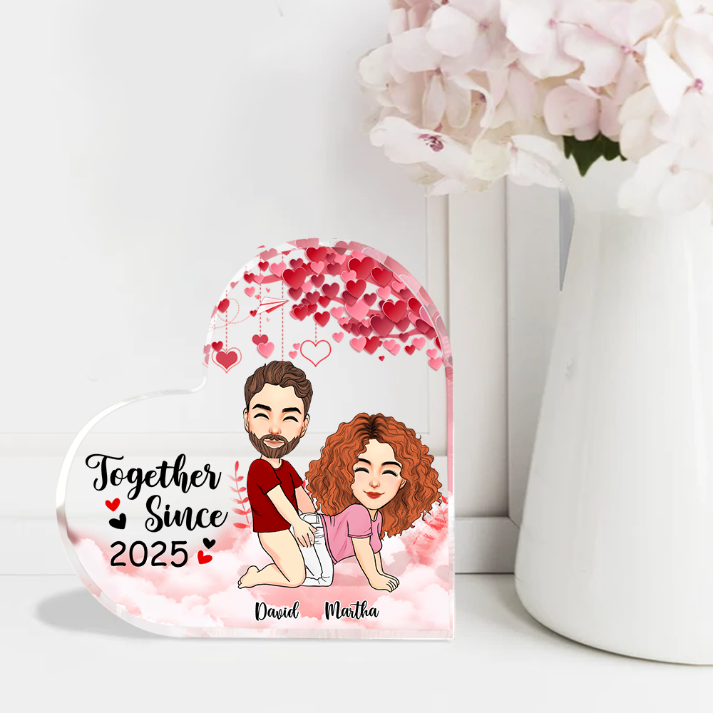 You Are My Person, Custom Acrylic Plaque Heart Shape, Personalized Plaque For Couples NA04 Pa00