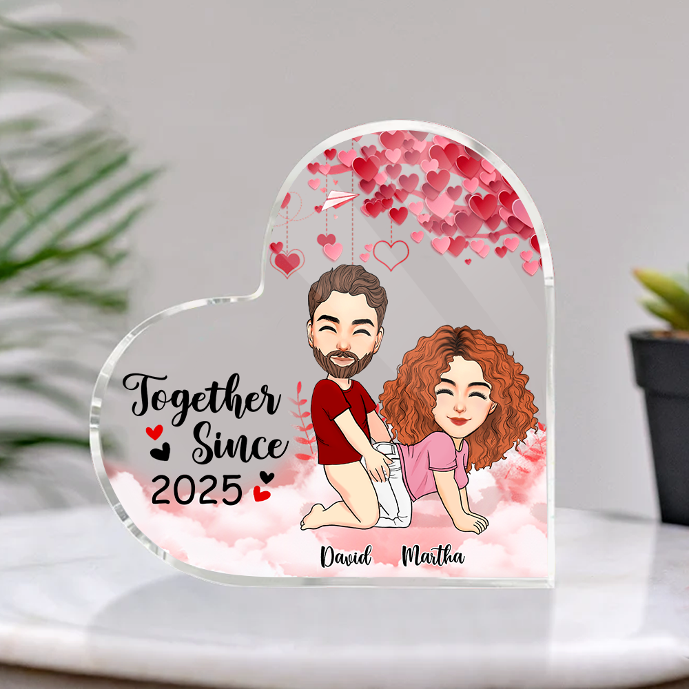 You Are My Person, Custom Acrylic Plaque Heart Shape, Personalized Plaque For Couples NA04 Pa00