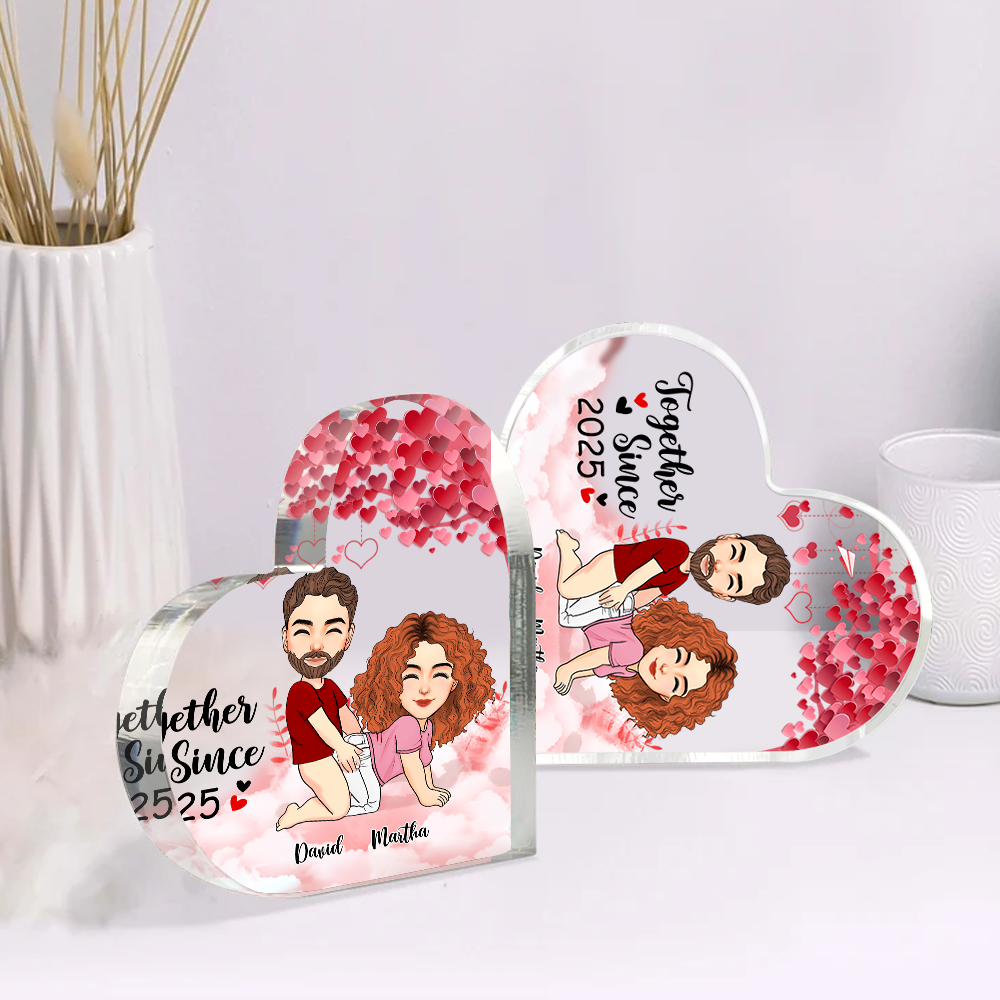 You Are My Person, Custom Acrylic Plaque Heart Shape, Personalized Plaque For Couples NA04 Pa00