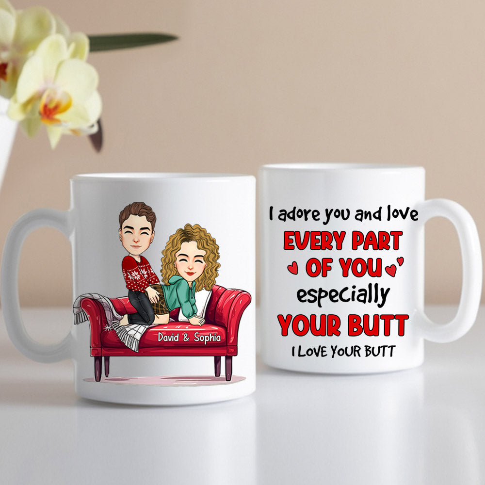 I Adore You and Love Every Part of You Personalized Mug For Couple Nh00