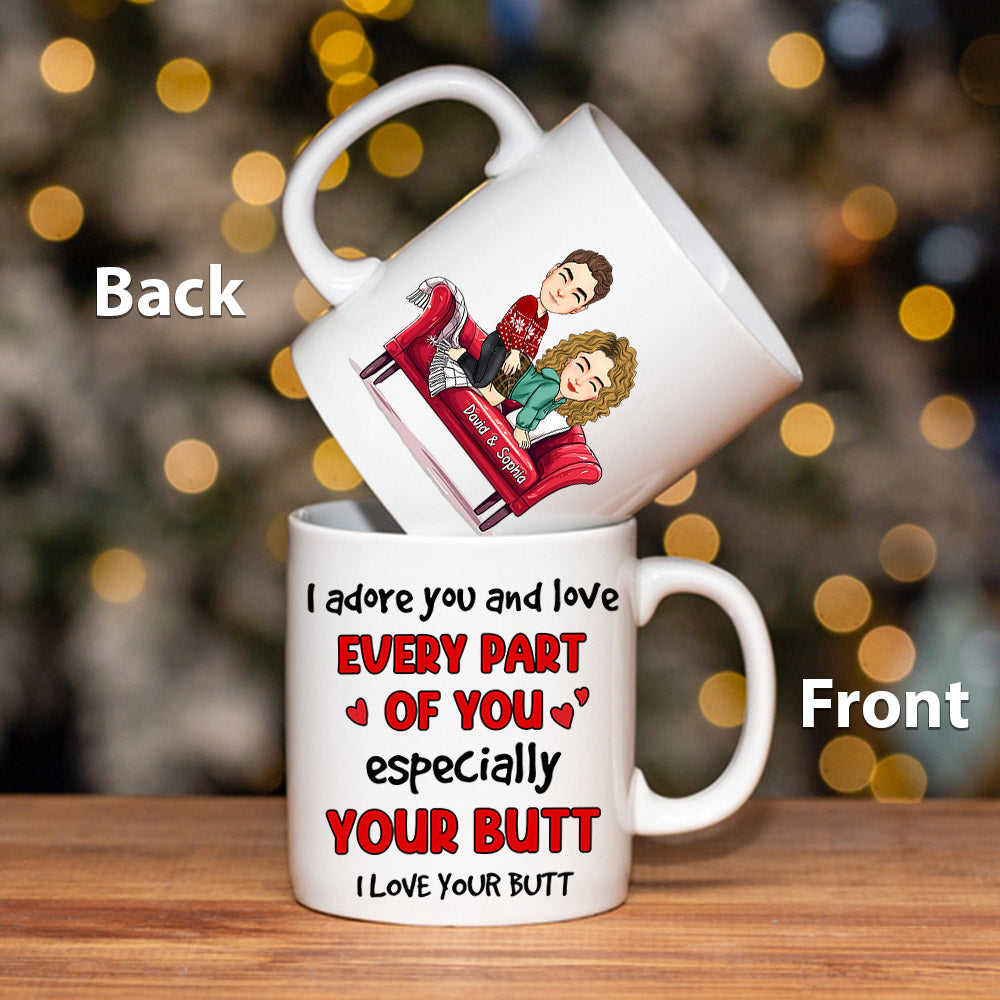 I Adore You and Love Every Part of You Personalized Mug For Couple Nh00