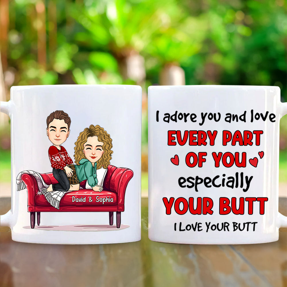 I Adore You and Love Every Part of You Personalized Mug For Couple Nh00