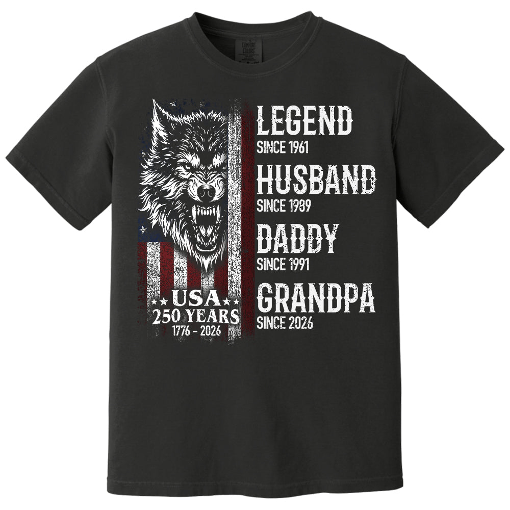 Legend Husband Dad Grandpa Shirt with Customize Nickname, Est, Face - Personalized Fathers Day Shirt, First Time Dad T-Shirt Do99