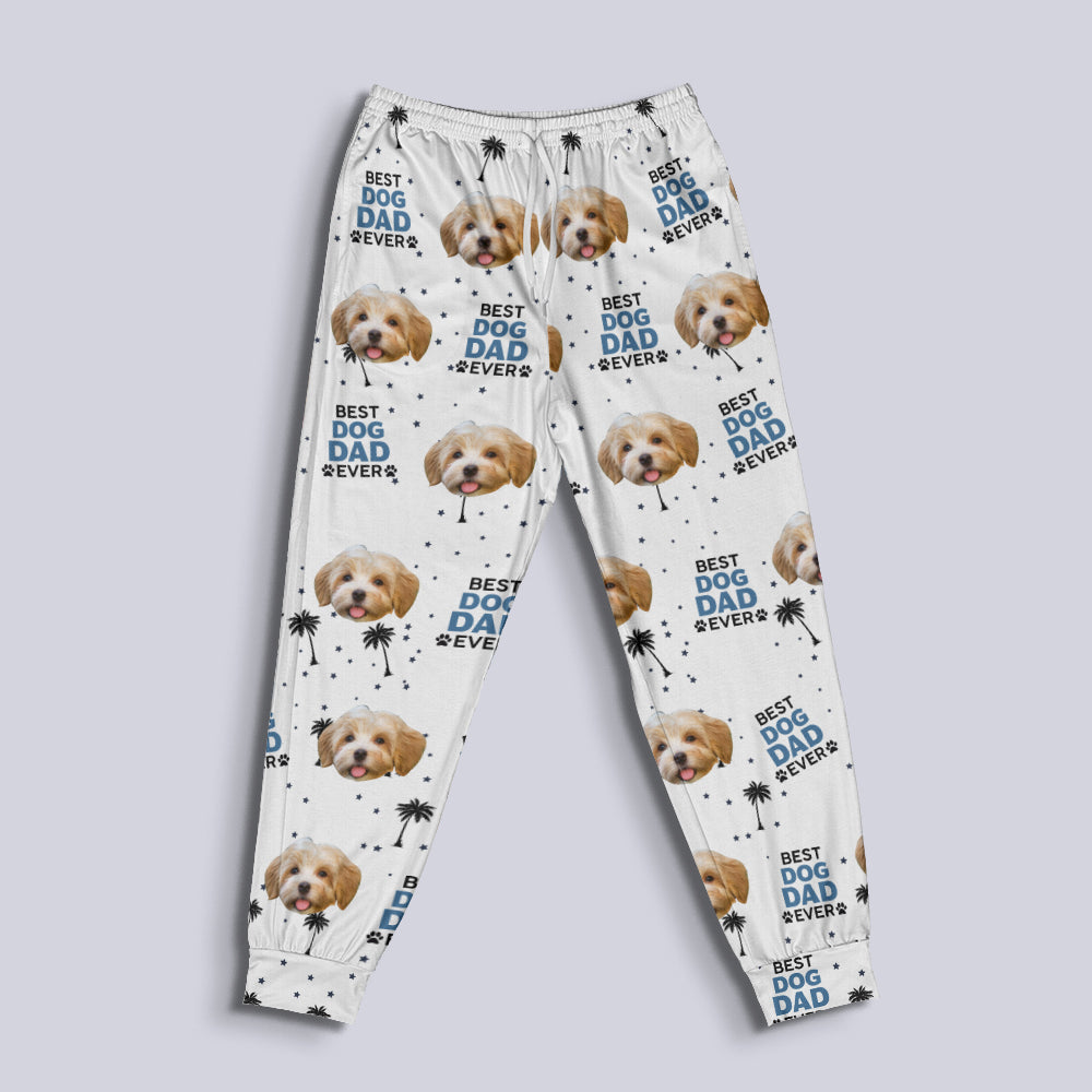 Custom Photo Best Dog Cat Dad Mom Ever - Personalized Pajama Pants Tu20