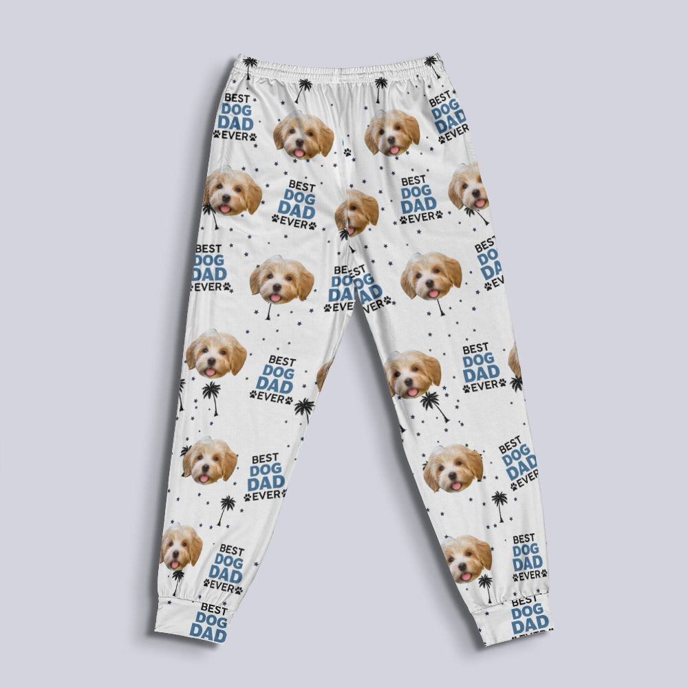 Custom Photo Best Dog Cat Dad Mom Ever - Personalized Pajama Pants Tu20