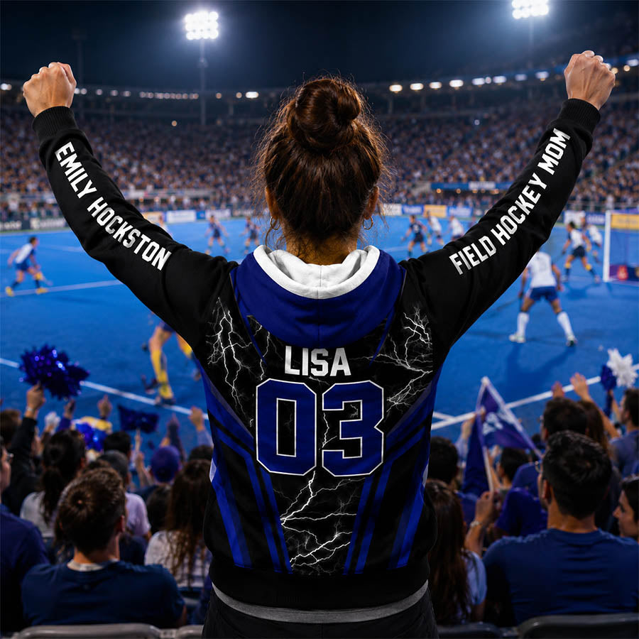 Personalized Field Hockey Mom Shirt, I’ll Always Be Your Biggest Fan, Custom Player Name & Number All Over Print Game Day Shirt for Mom Grandma Family