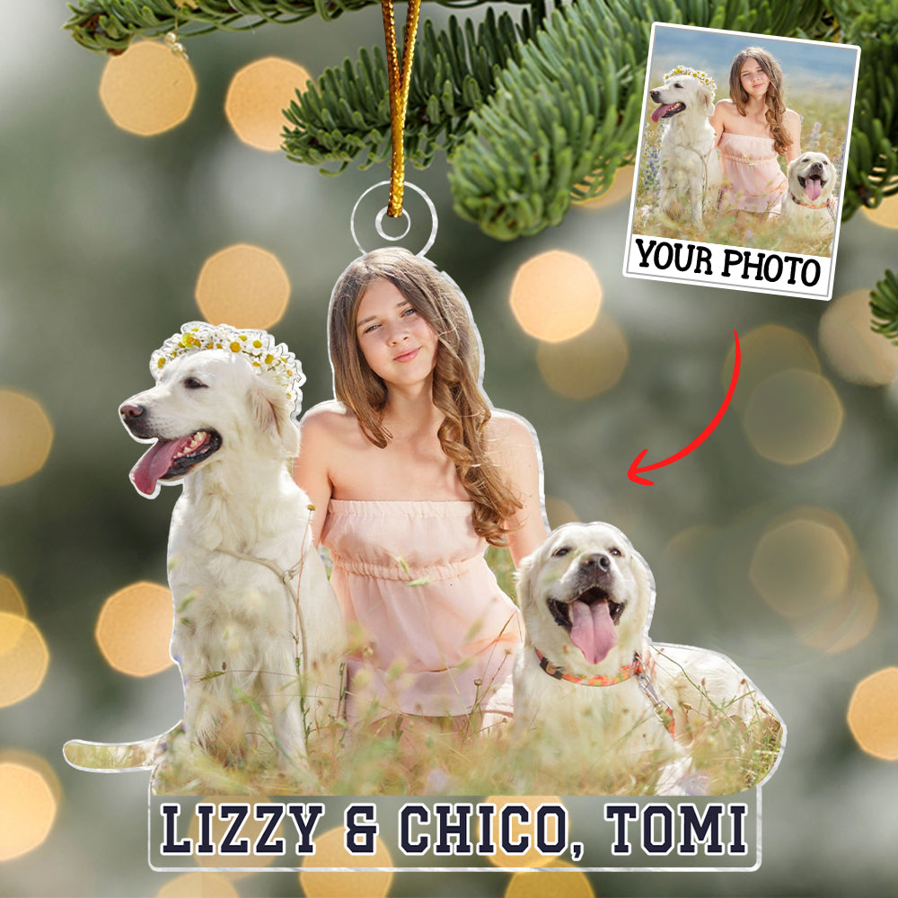 Customized Your Photo Ornament - Personalized Photo Mica Ornament - Christmas Gifts For Pet Lover