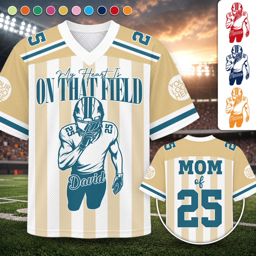 Custom My Heart Is On That Field Football Jersey For Football Players L0411 Hv01