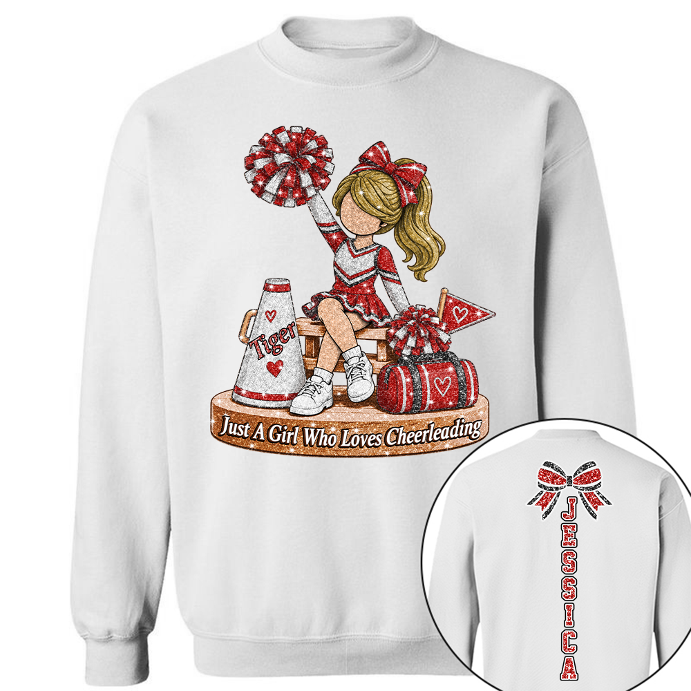 Custom Just A Girl Who Loves Cheerleading Shirt, Cheer Team Senior Night Gift L0411 Hv01