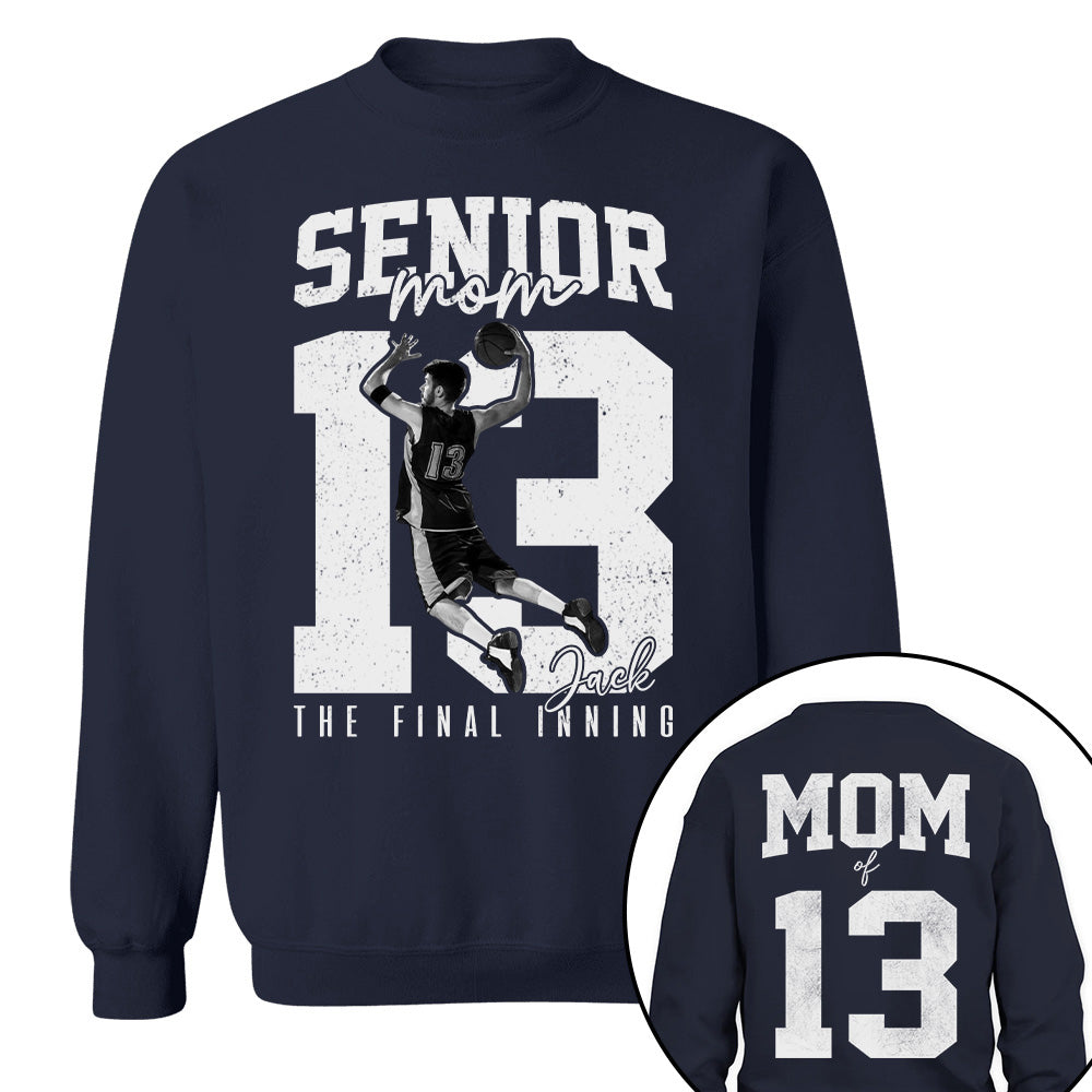 Senior Basketball Mom Shirt, The Final Inning, Custom Photo Player Basketball Mom Shirt, Senior Basketball Mom Gift T1807 T24