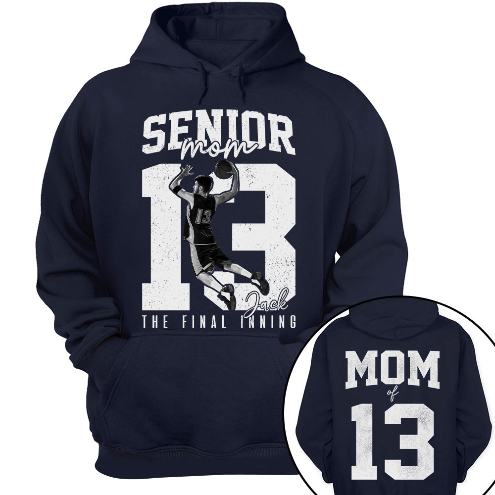 Senior Basketball Mom Shirt, The Final Inning, Custom Photo Player Basketball Mom Shirt, Senior Basketball Mom Gift T1807 T24