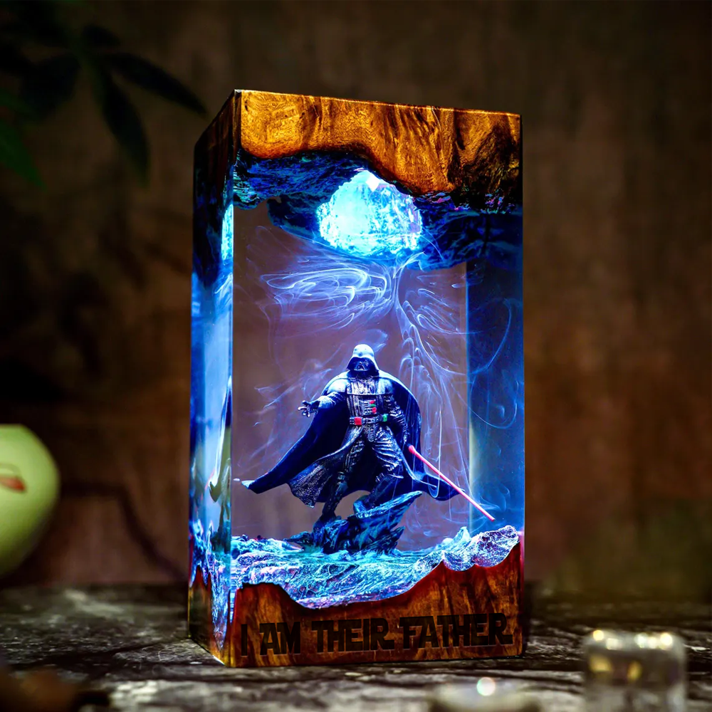 I Am Their Father Resin Desk Decor, Home Decor Night Light, Epoxy art, Gift idea Christmas, Father's Day Gift For Dad Hv01