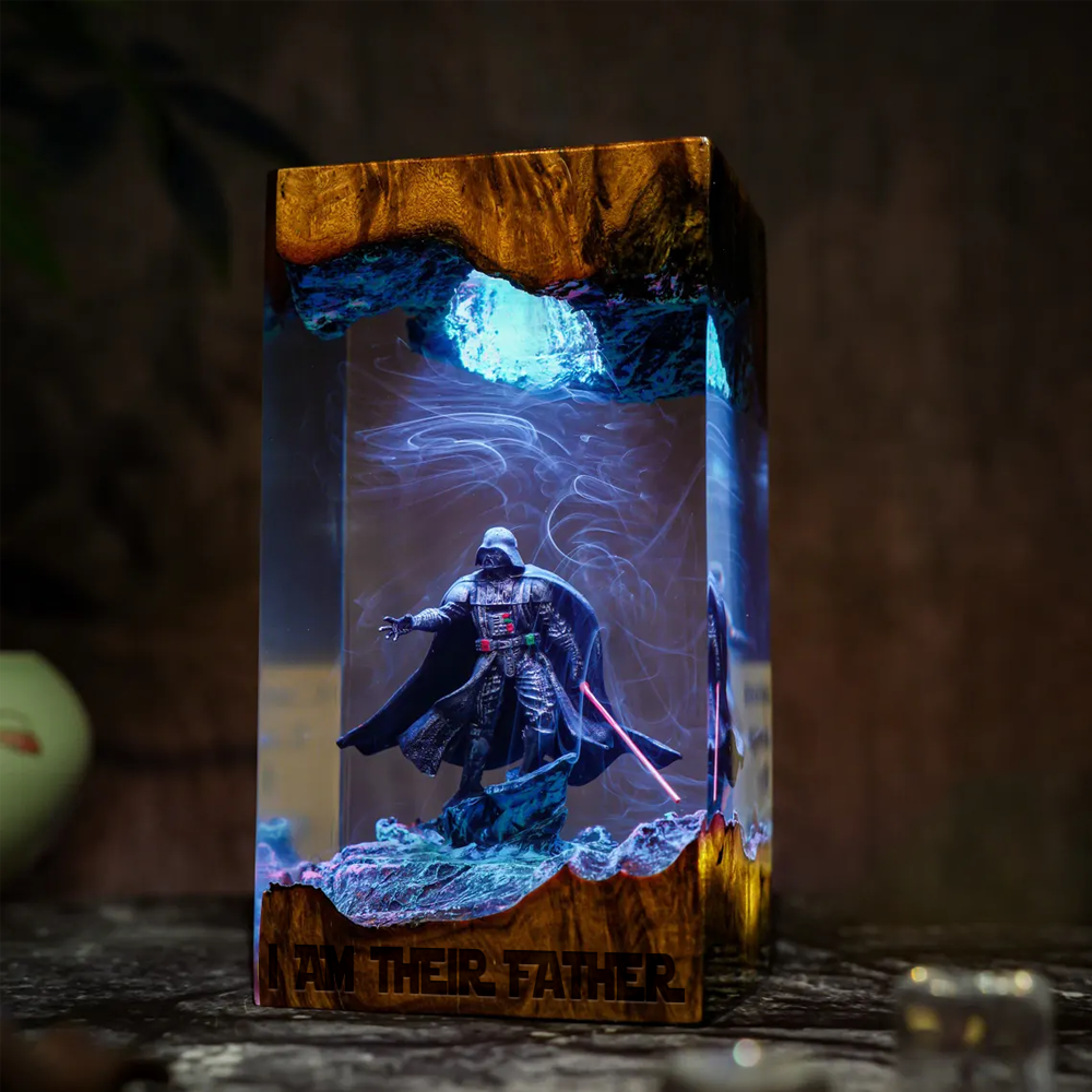 I Am Their Father Resin Desk Decor, Home Decor Night Light, Epoxy art, Gift idea Christmas, Father's Day Gift For Dad Hv01