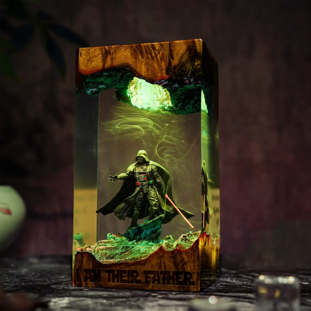 I Am Their Father Resin Desk Decor, Home Decor Night Light, Epoxy art, Gift idea Christmas, Father's Day Gift For Dad Hv01