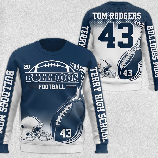 Custom Team Name Number All Over Print Shirt Gift For Football Lovers Football Mom Dad Game Day Shirt H2511