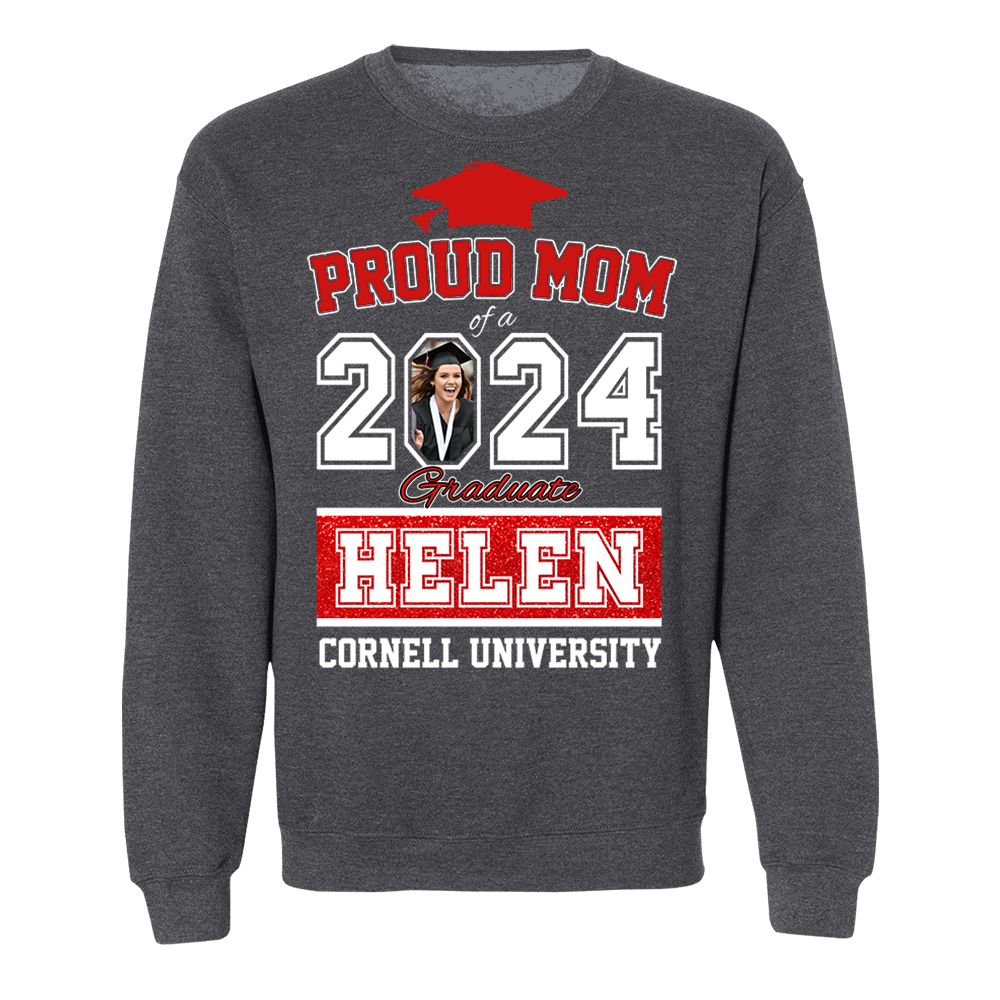 Proud Mom of a 2024 Graduate Shirt, Custom Photo For Family
