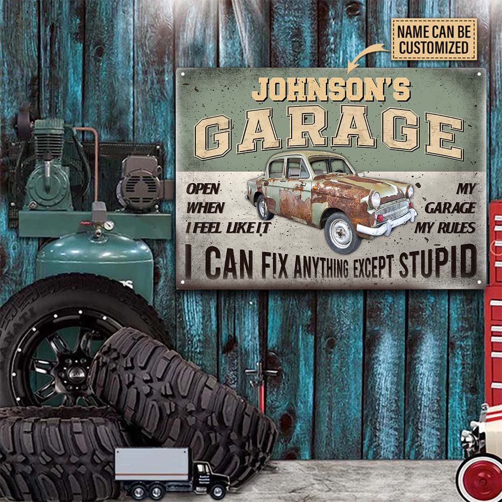 I Can Fix Anything Garage Metal Sign, Custom Car Photo Metal Sign A2110 Pt99