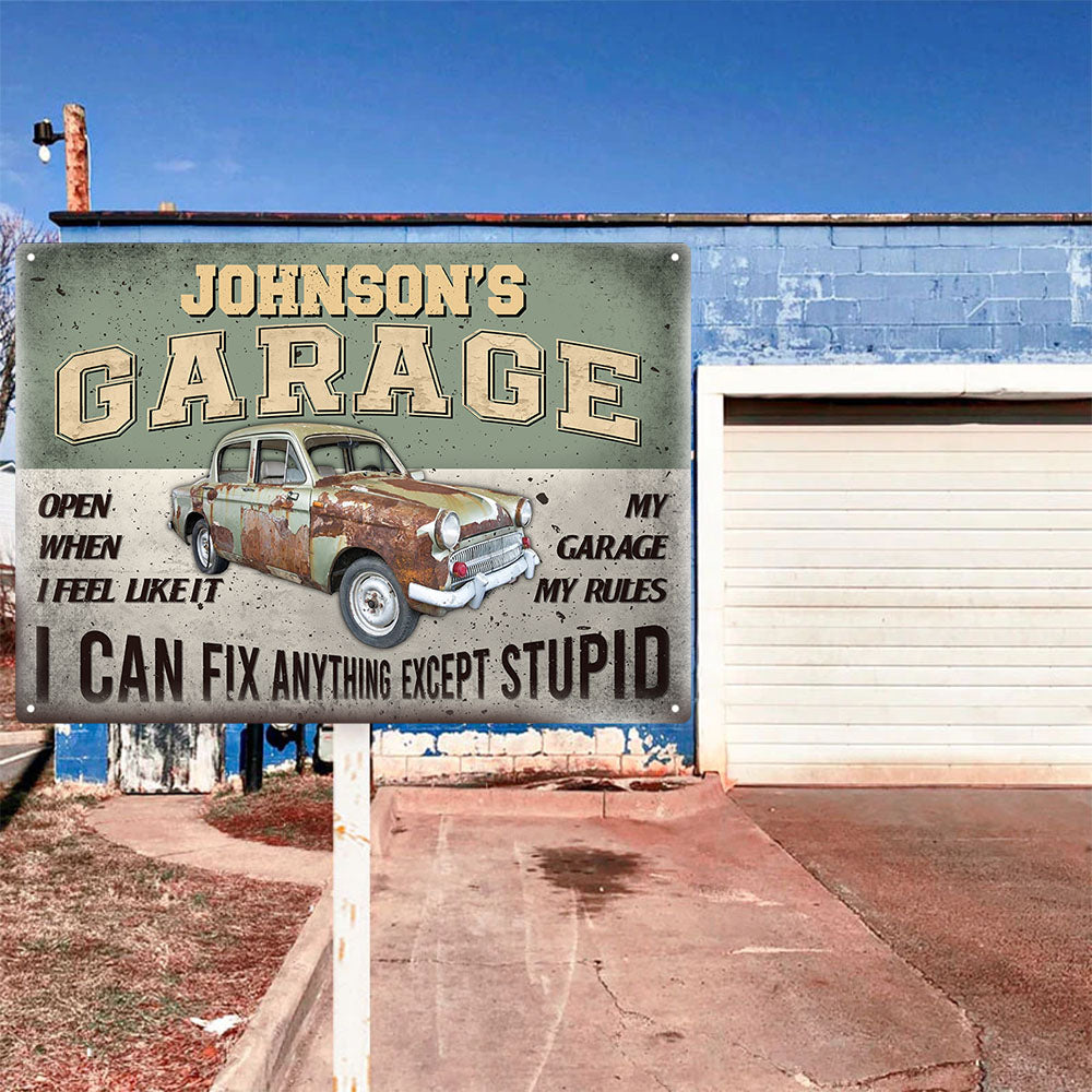 I Can Fix Anything Garage Metal Sign, Custom Car Photo Metal Sign A2110 Pt99