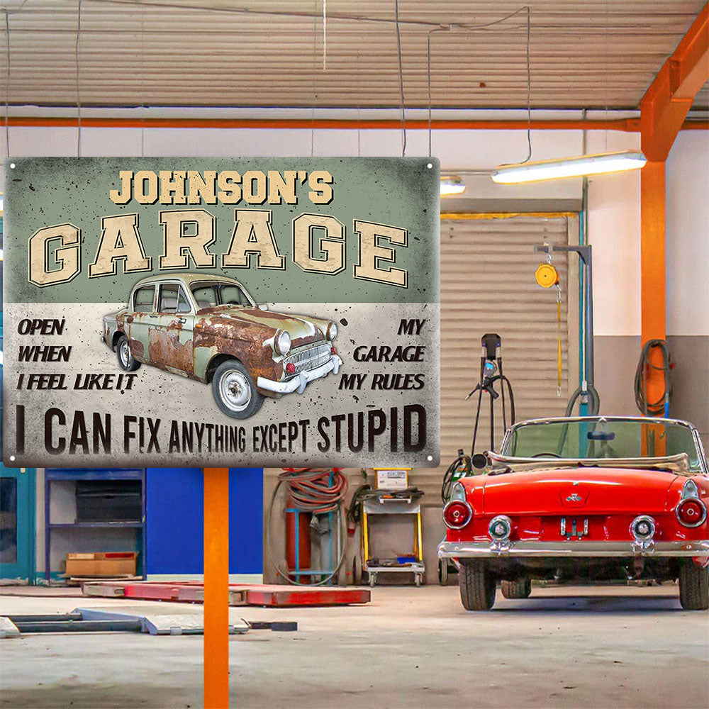 I Can Fix Anything Garage Metal Sign, Custom Car Photo Metal Sign A2110 Pt99