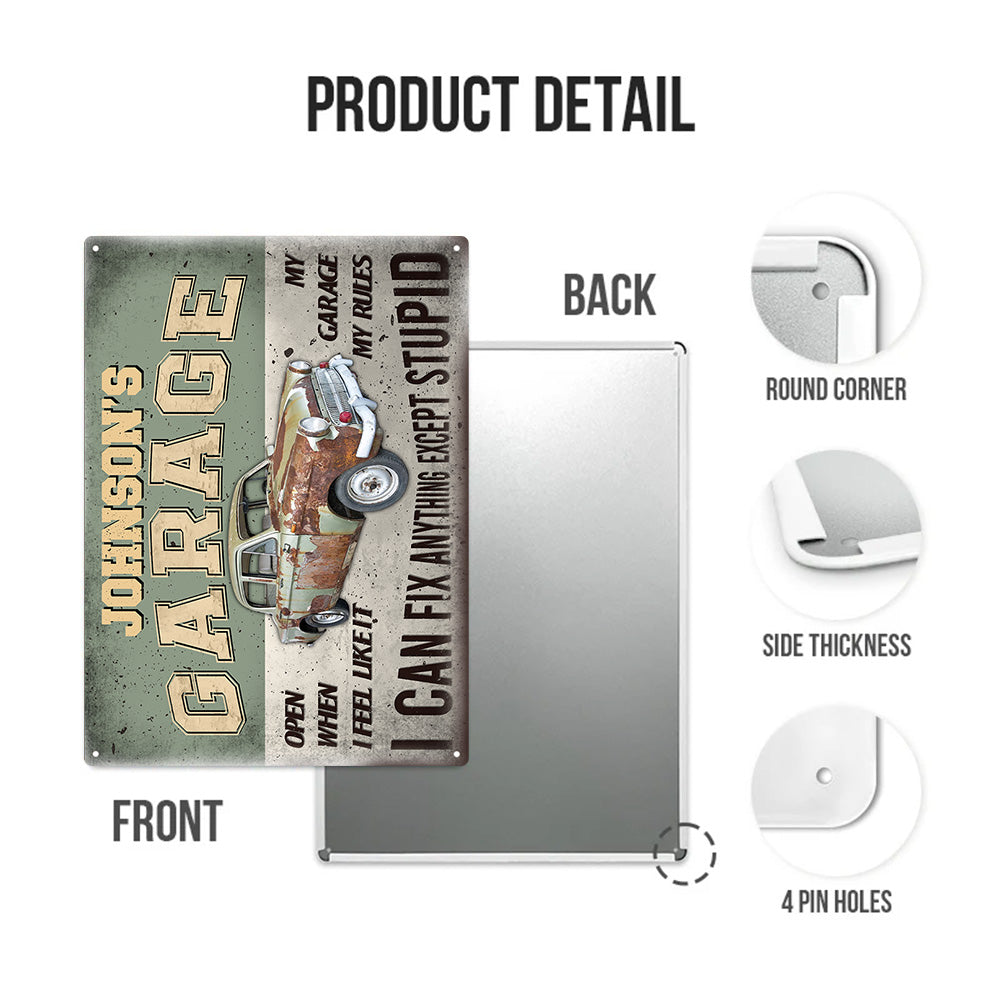 I Can Fix Anything Garage Metal Sign, Custom Car Photo Metal Sign A2110 Pt99