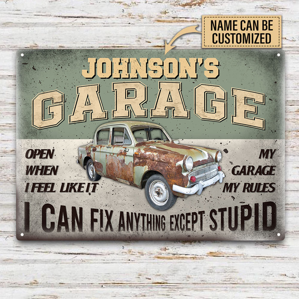 I Can Fix Anything Garage Metal Sign, Custom Car Photo Metal Sign A2110 Pt99