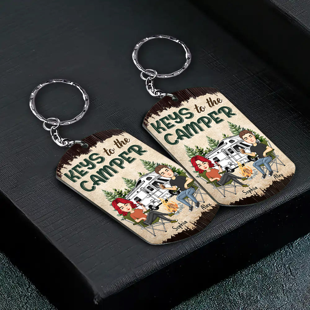 Key To The Camper - Custom Keychain For Couple, Best Family Gifts NA04 Tm01