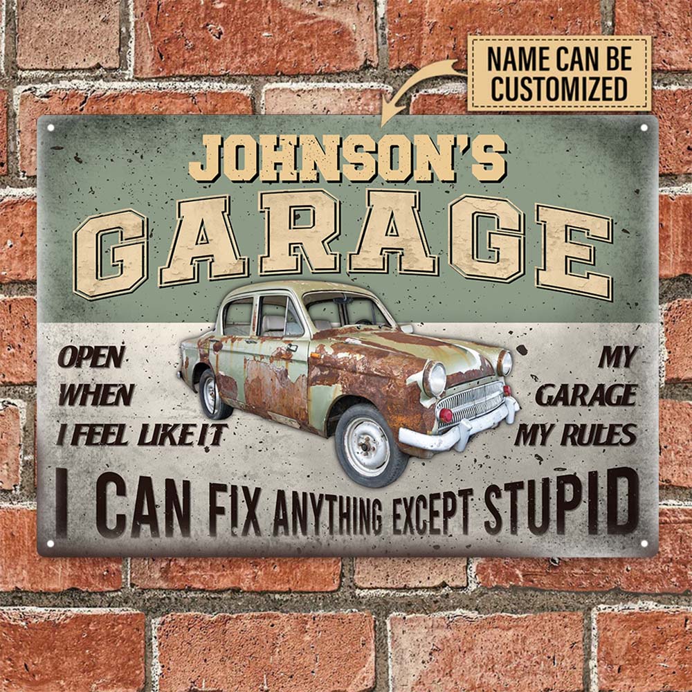 I Can Fix Anything Garage Metal Sign, Custom Car Photo Metal Sign A2110 Pt99