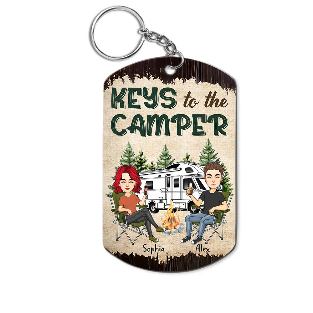 Key To The Camper - Custom Keychain For Couple, Best Family Gifts NA04 Tm01