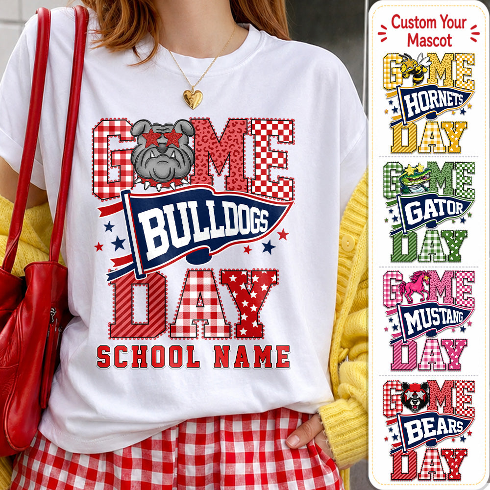 Custom School Mascot Game Day Shirt , School Spirit L0411 Hv01