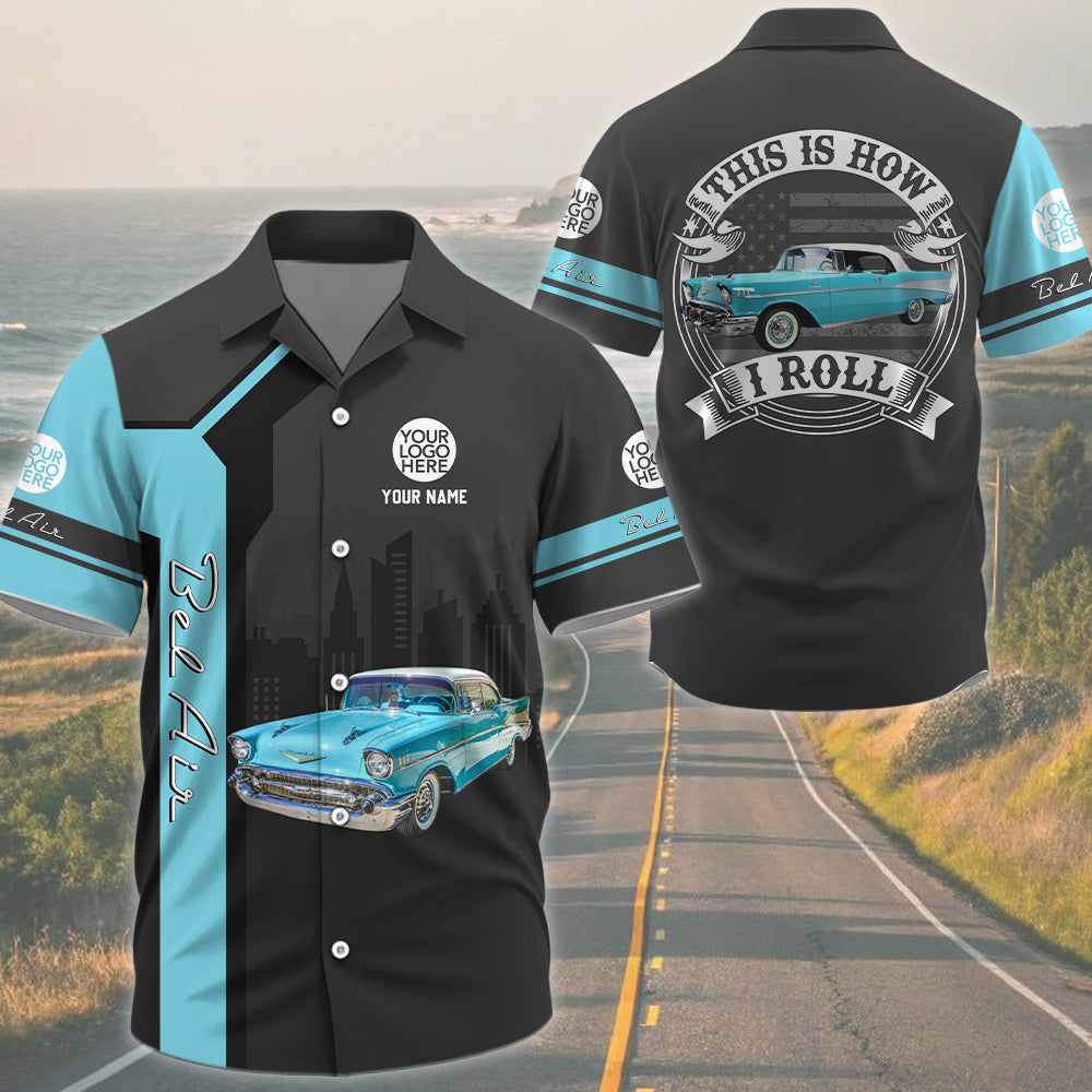 This Is How I Roll - Custom Photo Car Hoodie - Personalized Name Classic Car Shirt A2110 Pt99