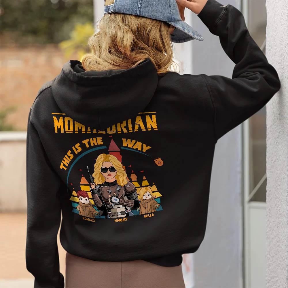 The Momalorian This Is The Way - Personalized Back Print Shirt For Mom - Mother's Day Gift For Her