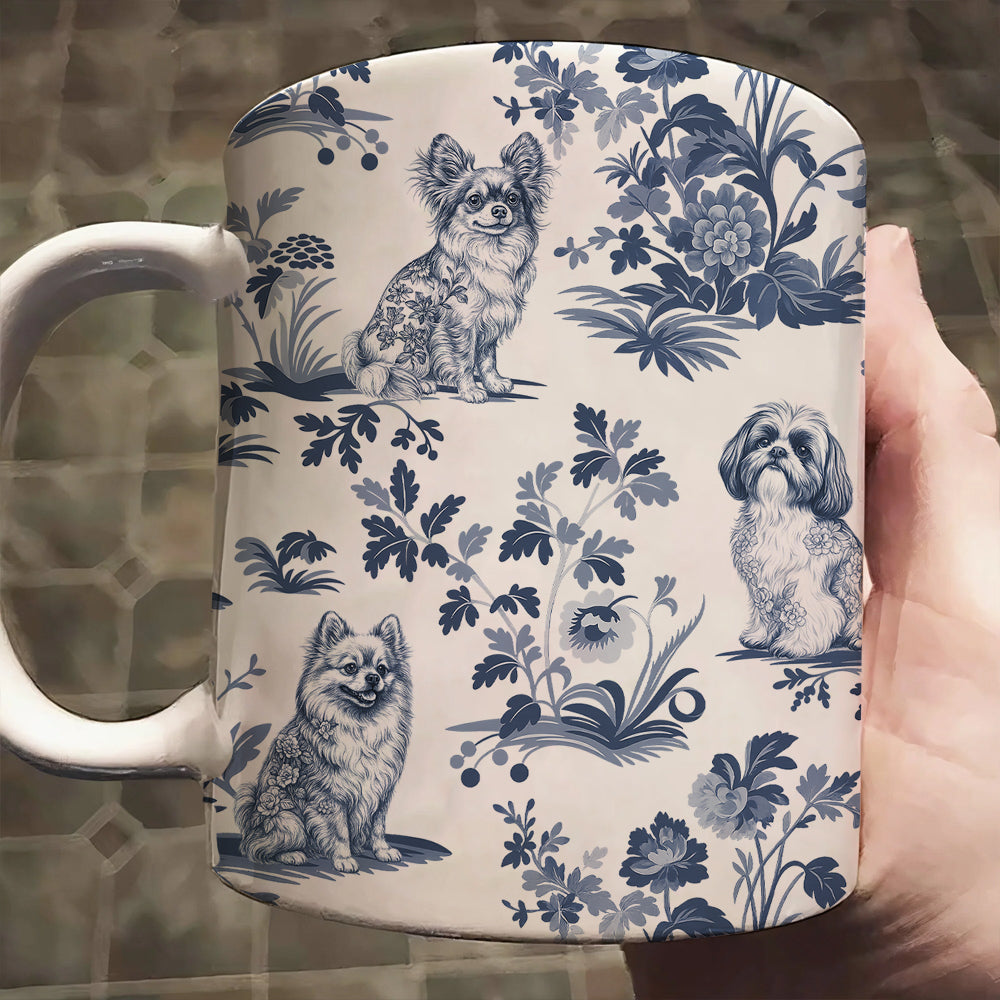 Dog Lover French Style Gift Toile De Jouy Chinoiseries, Personalized Mug T1807 Hv01