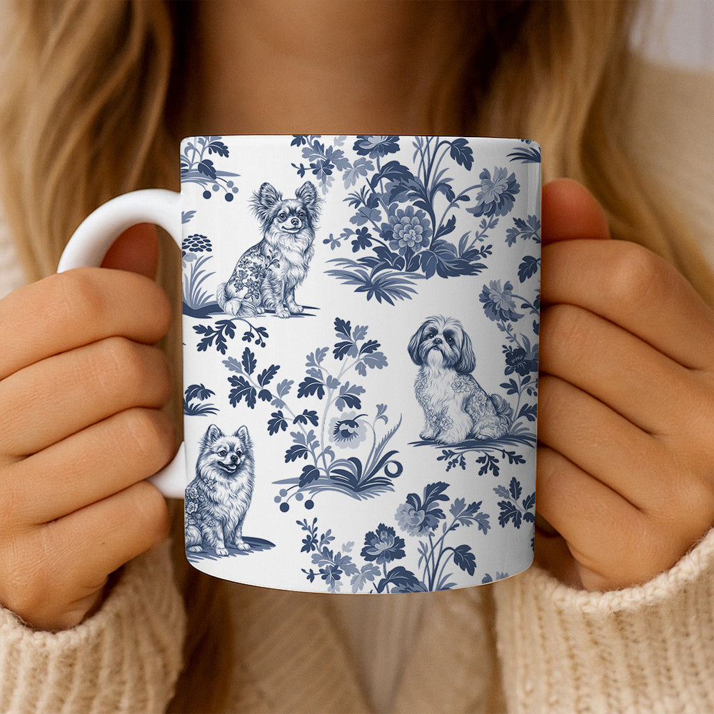 Dog Lover French Style Gift Toile De Jouy Chinoiseries, Personalized Mug T1807 Hv01