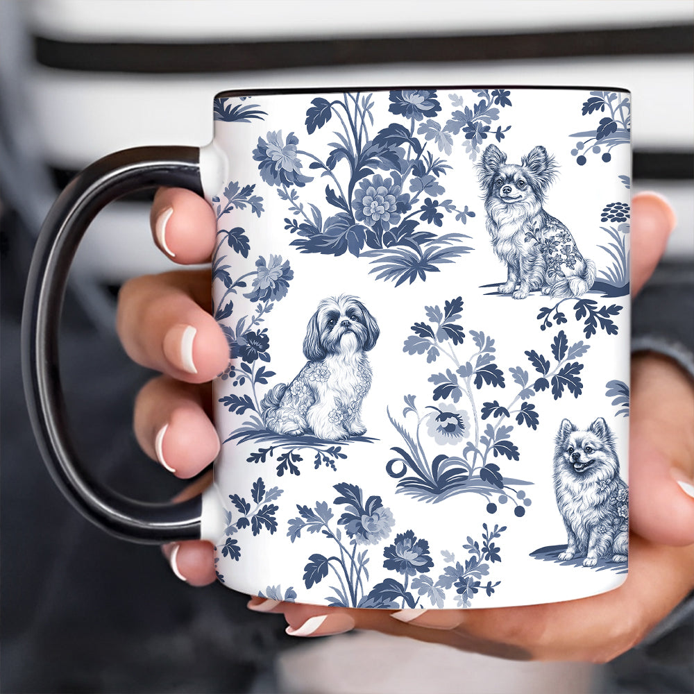 Dog Lover French Style Gift Toile De Jouy Chinoiseries, Personalized Mug T1807 Hv01