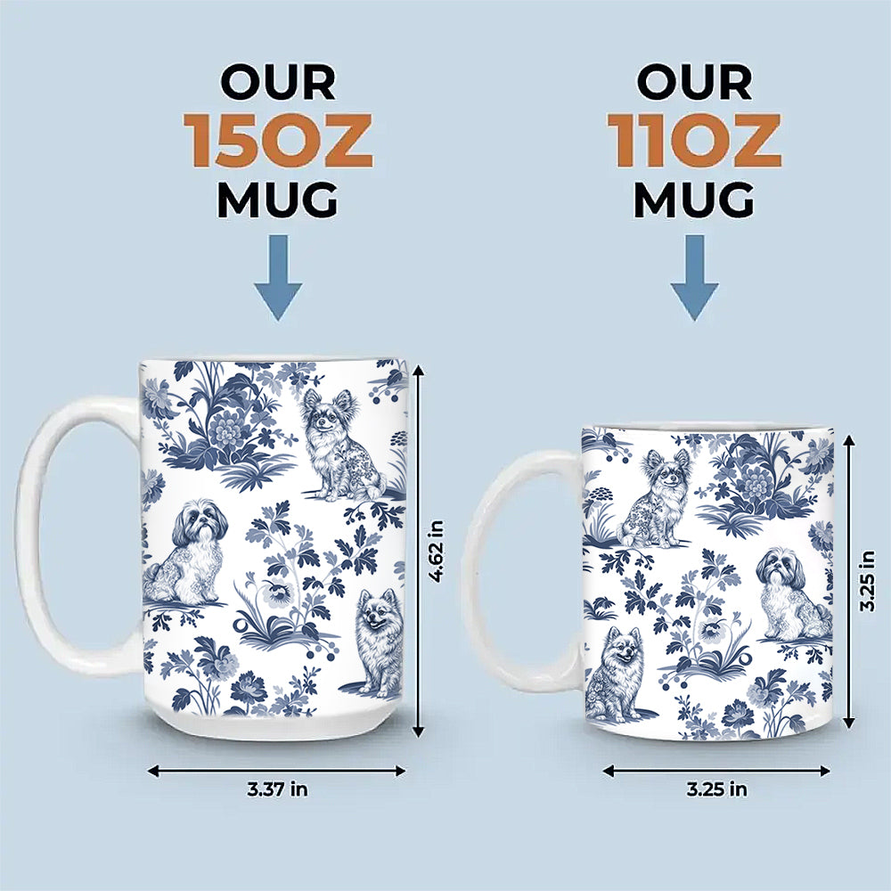Dog Lover French Style Gift Toile De Jouy Chinoiseries, Personalized Mug T1807 Hv01