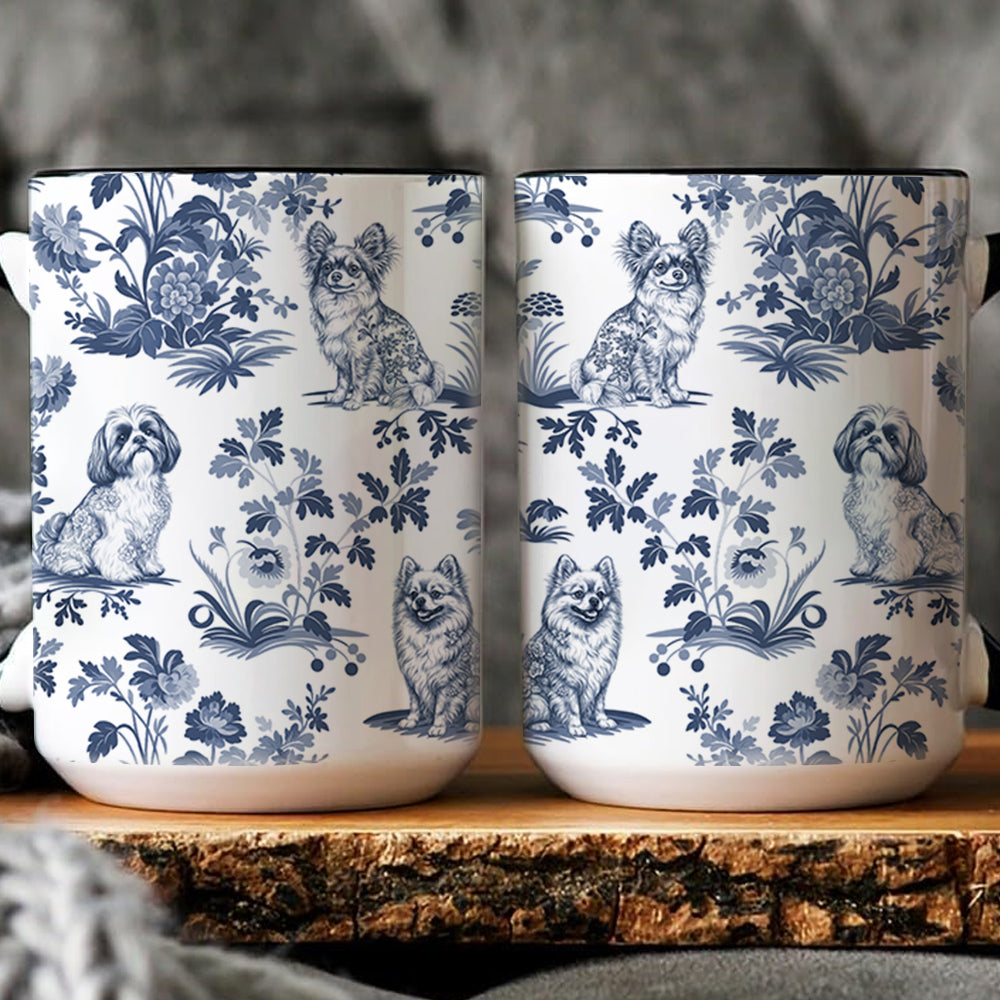 Dog Lover French Style Gift Toile De Jouy Chinoiseries, Personalized Mug T1807 Hv01