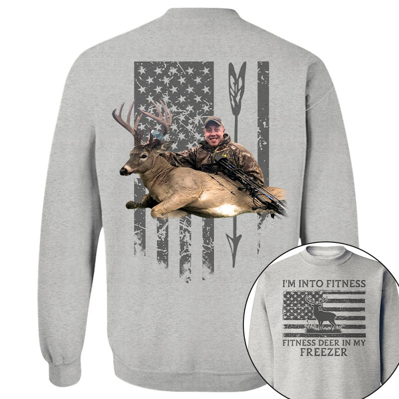 I'm Into Fitness Fitness Deer in My Freezer Shirt - Custom Photo Hunting Shirt Vrs2 A2110 Pt99