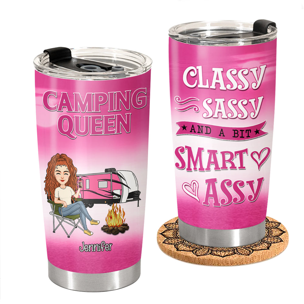 Camping Queen & King - Personalized Custom Tumbler For Camping Lovers, We Go Camping NA04 Tm01