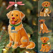 Dog Gingerbread Puppy Dog or Kitty Cat Custom Personalized Christmas Ornament Gift Personalized Dog Ornament Do99