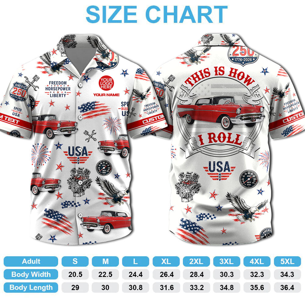 Celebrate America 250th Anniversary - Personalized Car Photo Hawaiian Shirt A2110 Pt99