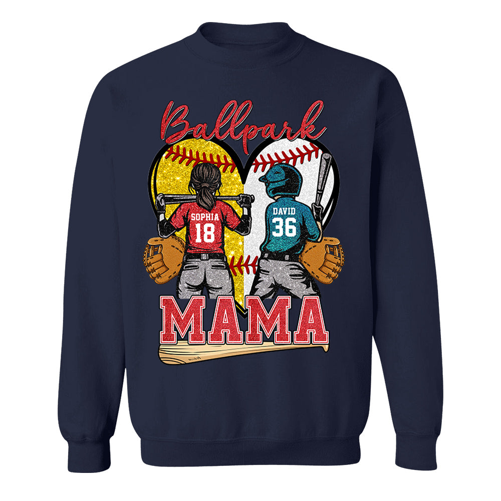 Baseball Grandma Mom - Personalized Shirt For Baseball Softball Family Mother's Day NA04 Pt99
