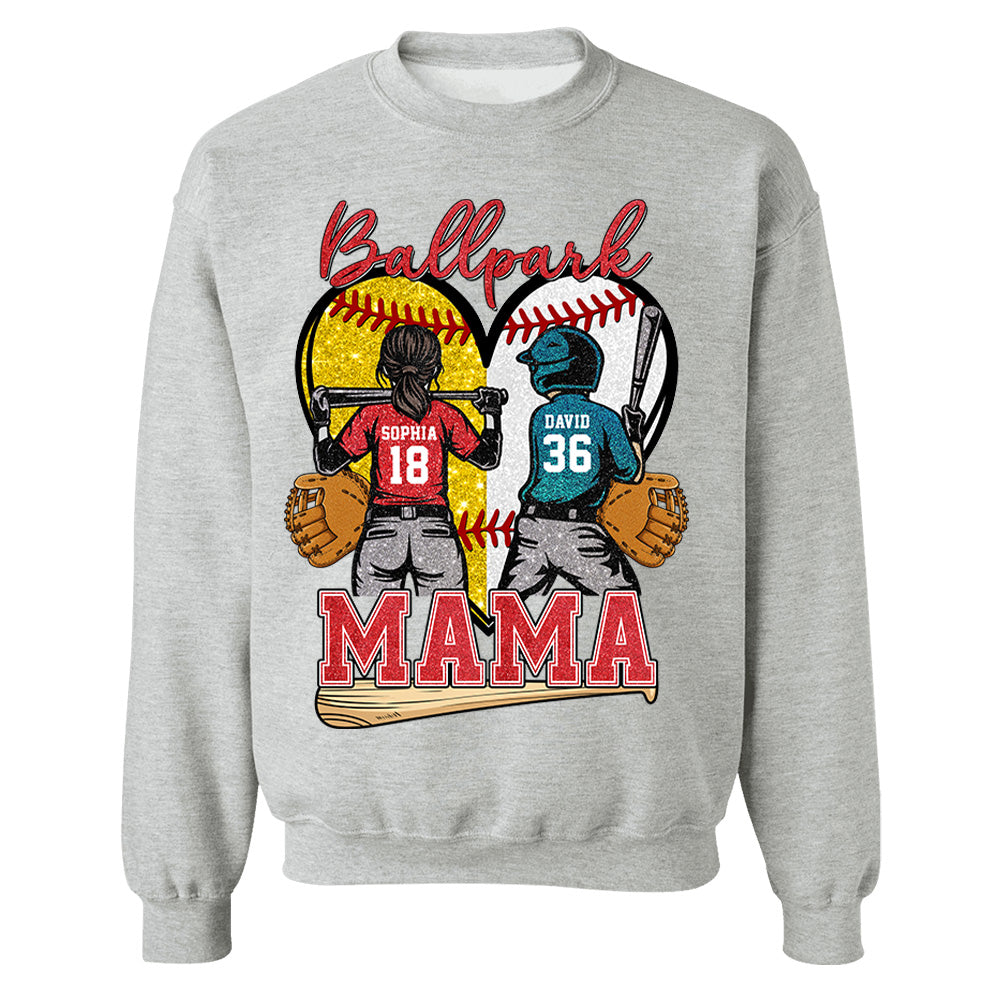 Baseball Grandma Mom - Personalized Shirt For Baseball Softball Family Mother's Day NA04 Pt99