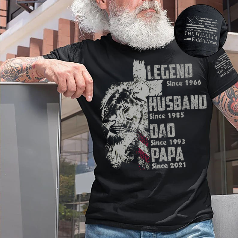 Legend, Husband, Dad, Papa, Personalized Shirt Gift For Dad, Custom Father's Day Gift T1807 Pt99
