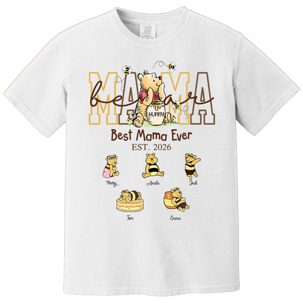 Mama Bear, Best Mama Ever, Personalized Mama Bear Grandma Bear Est Shirt Sweatshirt, Gift For Mom Grandma Gift For Mother's Day