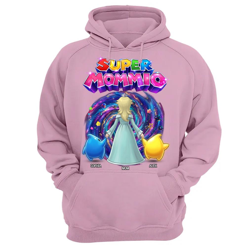 Personalized Super Mommio Galaxy Gaming Shirt, Mother's Day Gifts For Mom L0411 Hv01