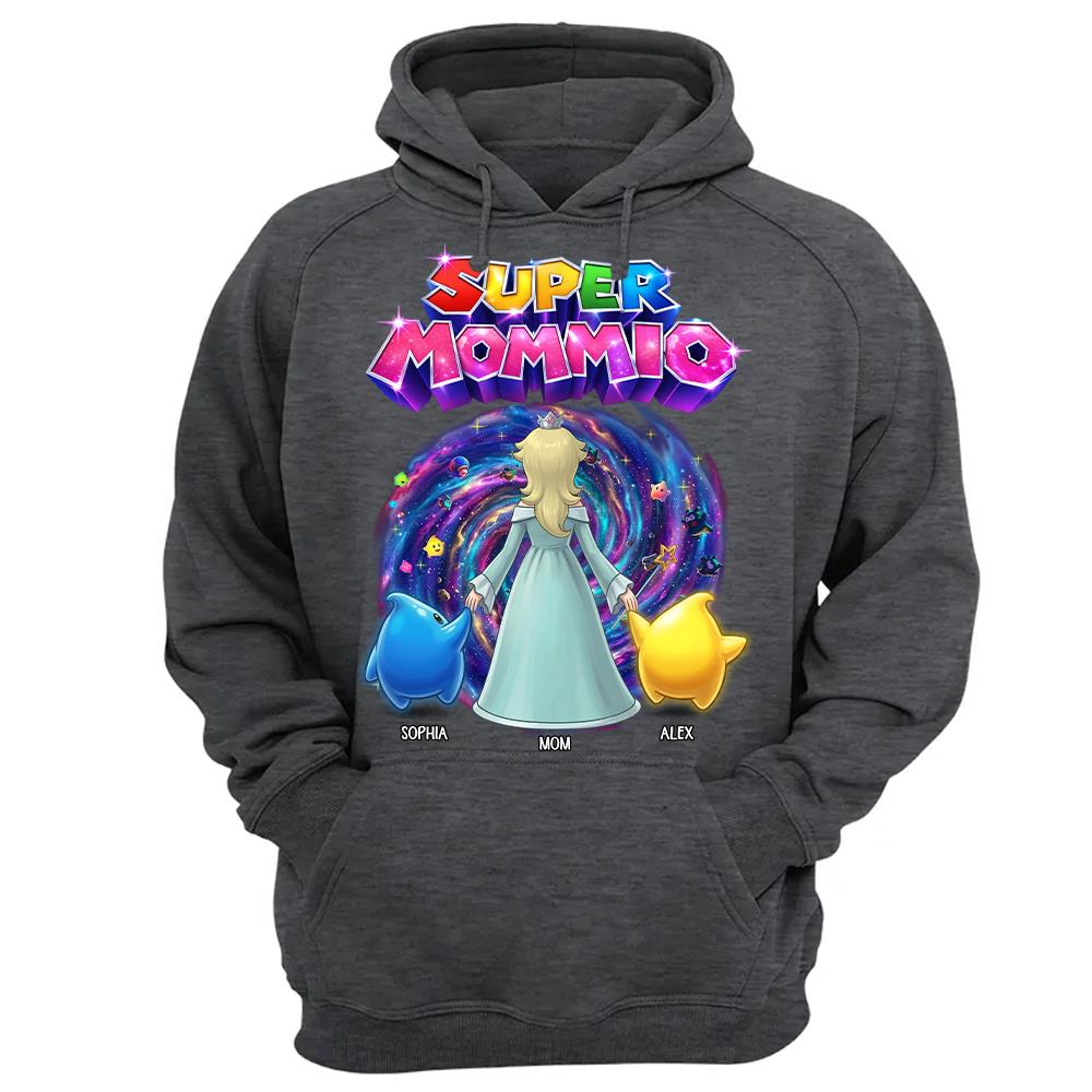 Personalized Super Mommio Galaxy Gaming Shirt, Mother's Day Gifts For Mom L0411 Hv01