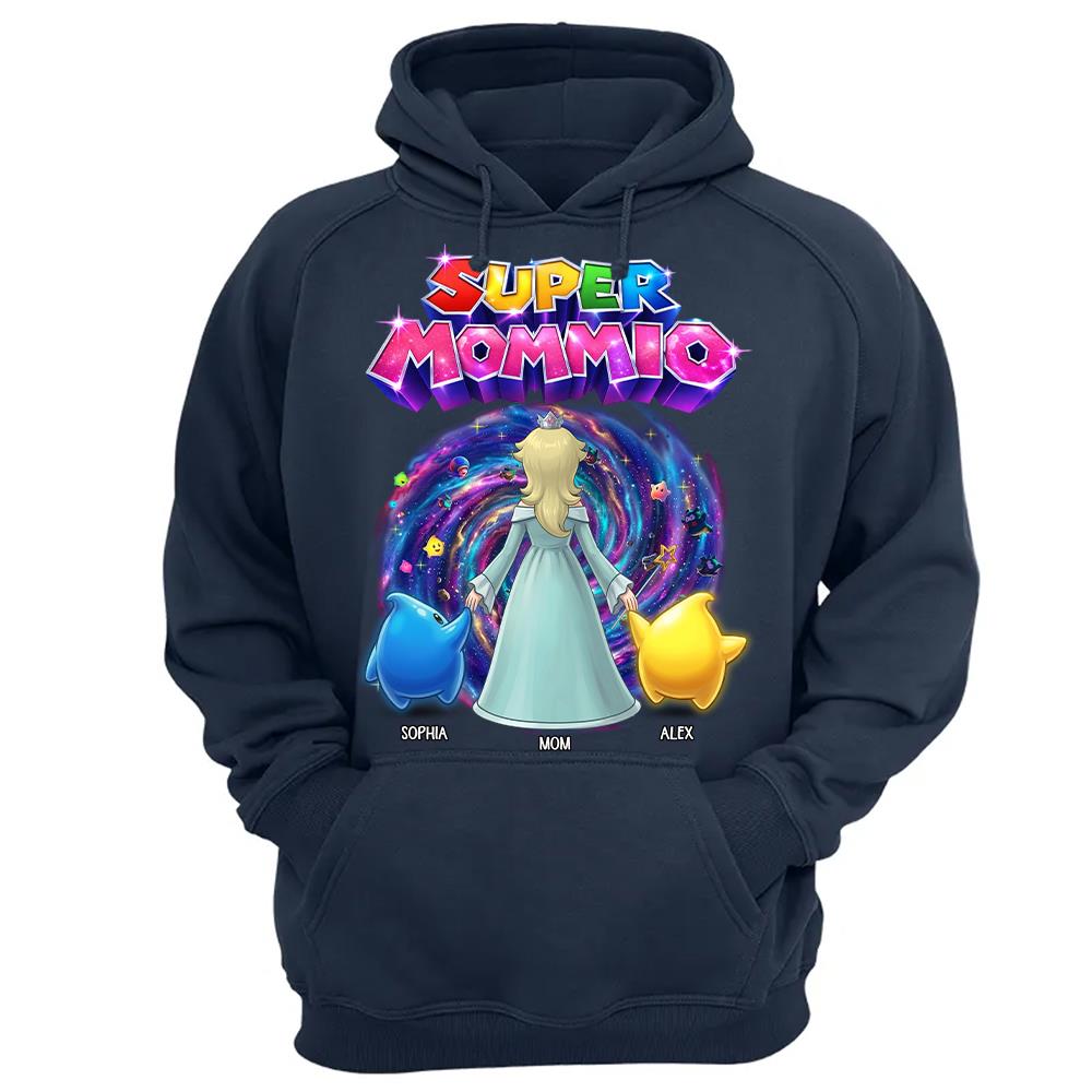 Personalized Super Mommio Galaxy Gaming Shirt, Mother's Day Gifts For Mom L0411 Hv01